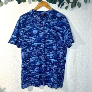 POLO RALPH LAUREN Men’s Henley Featherweight Mesh Shirt Hawaii Luau Hula